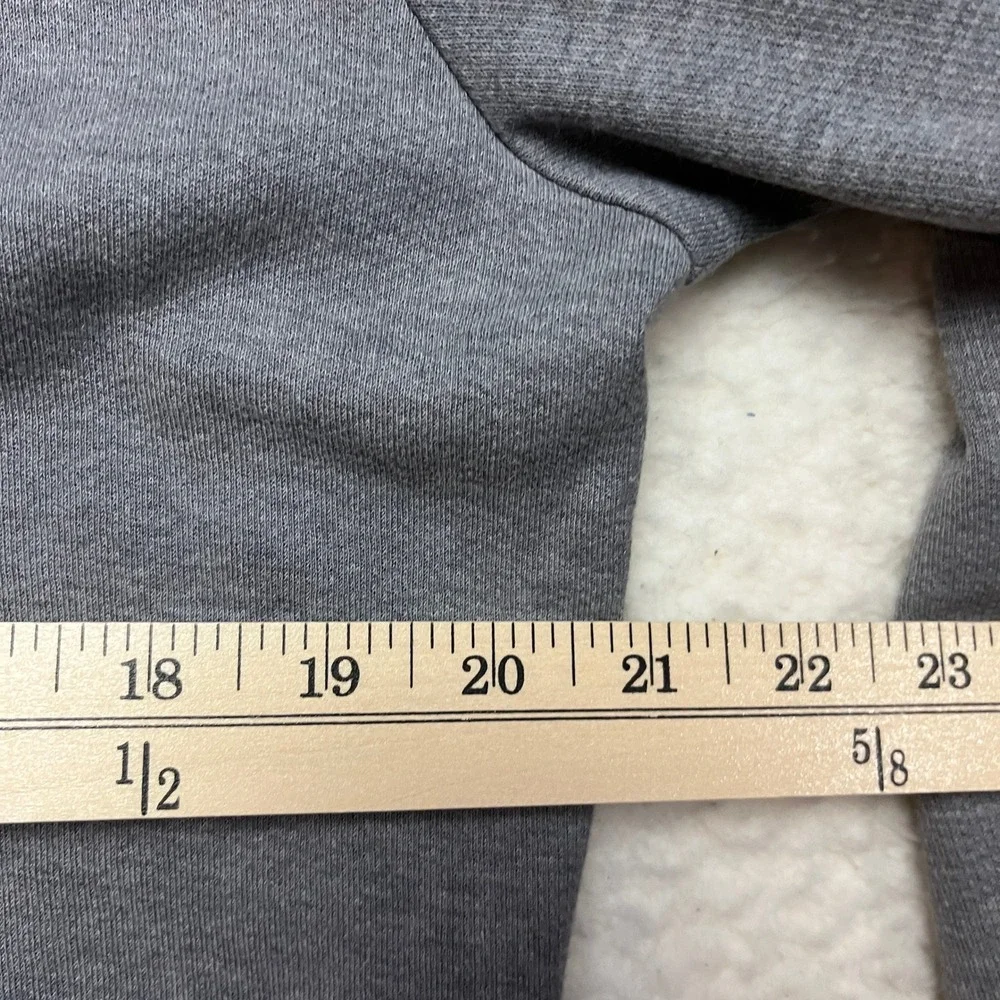 Adidas Pullover Mens Medium Gray Primegreen Quarter‎ Zip 3-Stripes Performance